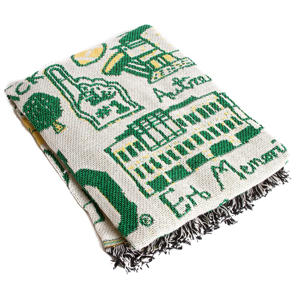 University of Oregon logos, Julia Gash design, Neil, Tapestry, Blanket